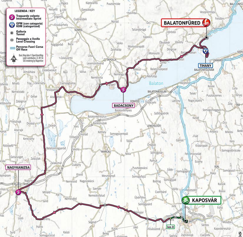 Giro d'Italia 2022 stage three map – Giro d'Italia 2022: Route, stage start times, TV channel details and more