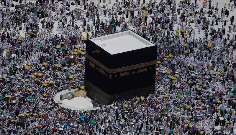 FILE PHOTO: An aerial view of Kaaba at the Grand mosque in the holy city of Mecca