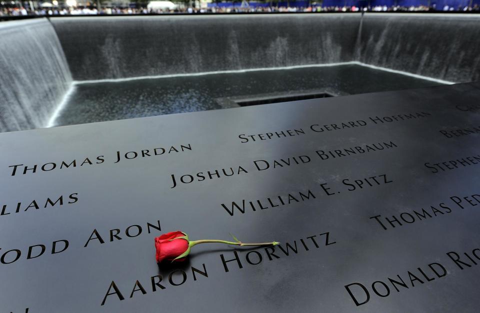 A minute silence is held in New York and locations around the world to honour the lives lost during the terror attacks on September 11, 2001. (Getty)