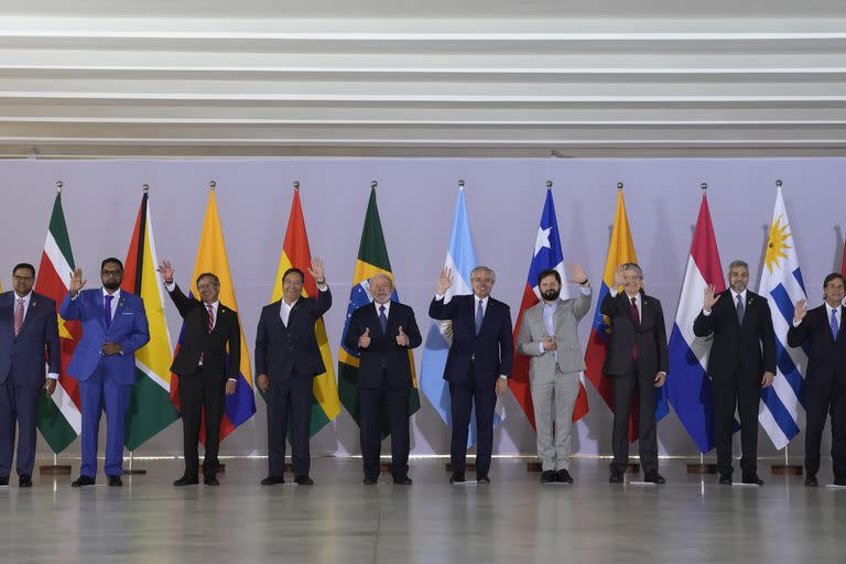 Los presidentes de los países de Sudamérica en Brasilia