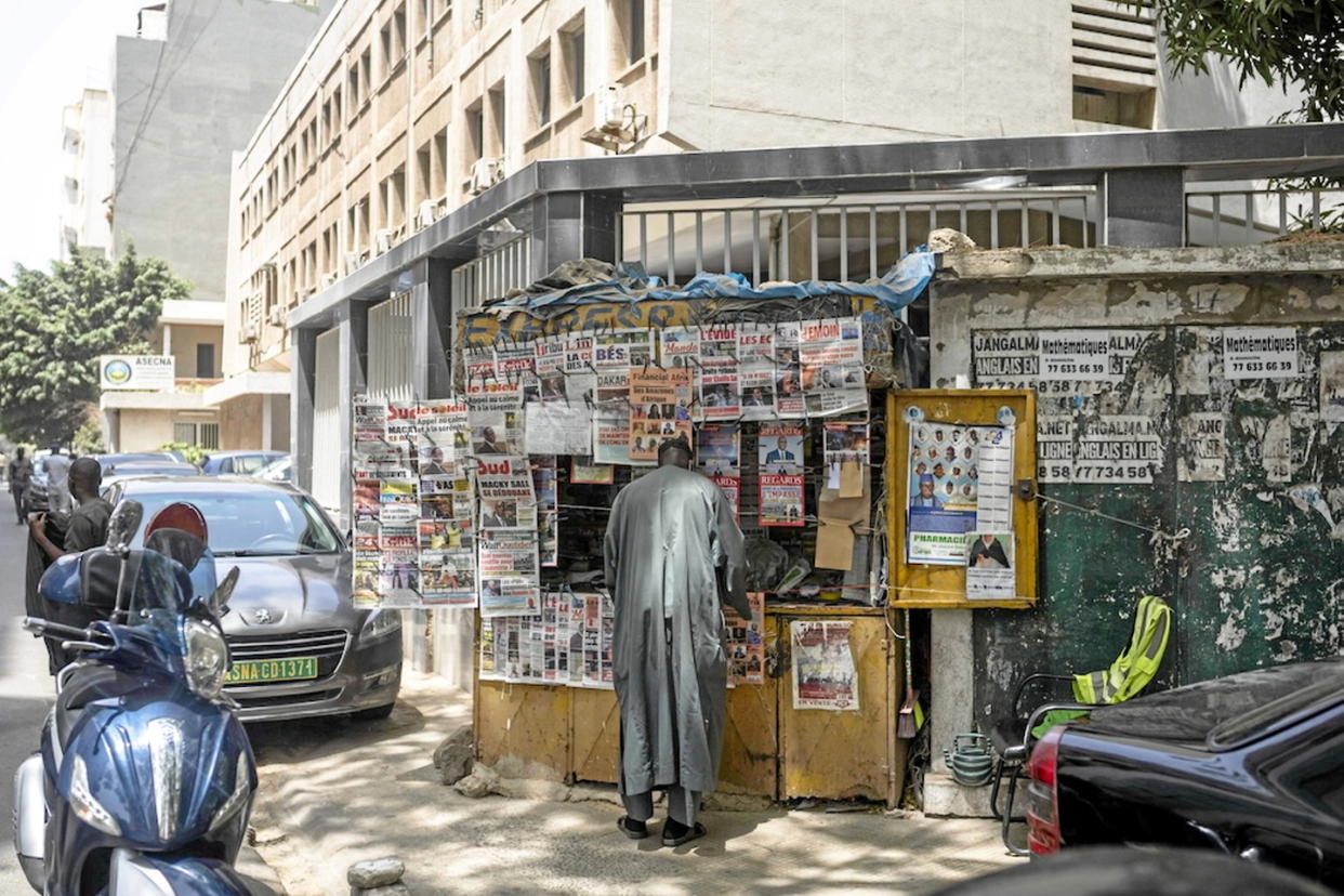 Au Sénégal, la diffamation et la diffusion de fausses nouvelles sont passibles de peines de prison.  - Credit:Mosa'ab Elshamy/AP/SIPA