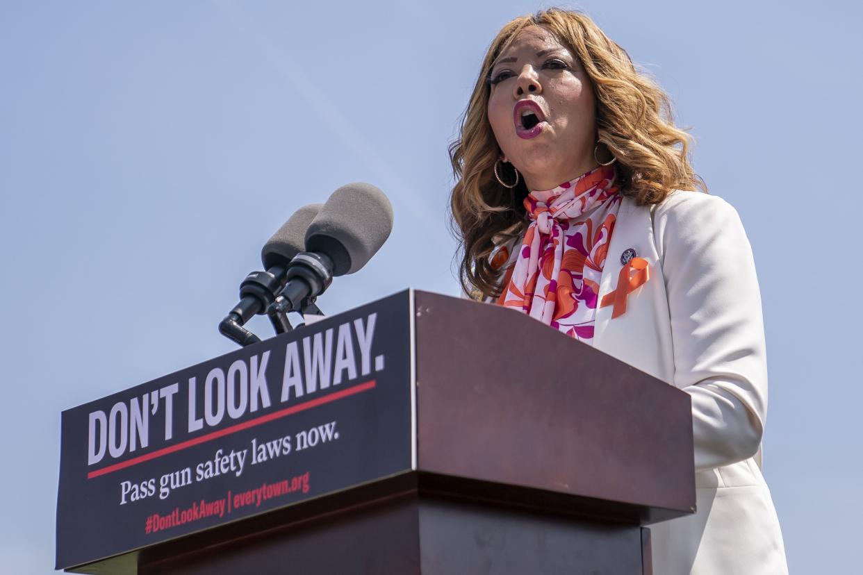 Rep. Lucy McBath (D-Ga.) speaks during the Moms Demand Action Gun Violence Rally in Washington, D.C. on June 8, 2022. 