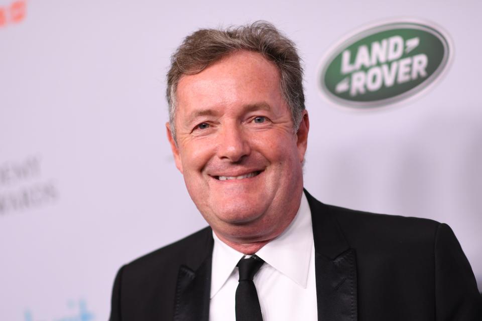 Piers Morgan arrives for the 2019 British Academy Britannia (BAFTA) awards at the Beverly Hilton hotel in Beverly Hills on October 25, 2019. (Photo by VALERIE MACON / AFP via Getty Images)