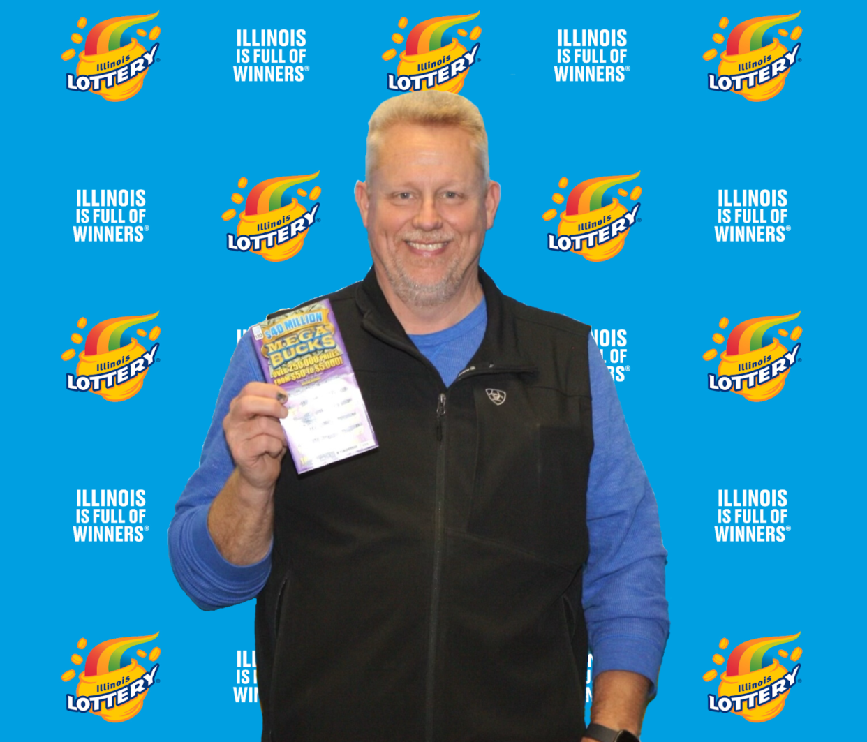 Kevin Weaver of Fairview, Illinois, won $1 million on a scratch-off lottery ticket he bought at County Market in Farmington.