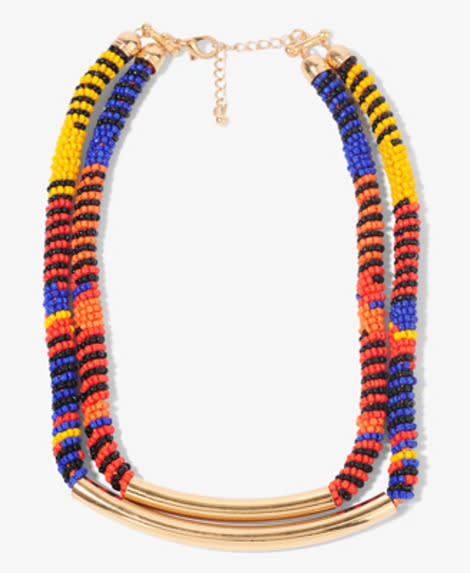 Tribal-Style Beaded Necklace