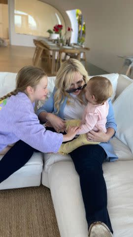 <p> Rebel Wilson/instagram</p> Wilson sat with daughter Royce in the Airbnb where they stayed