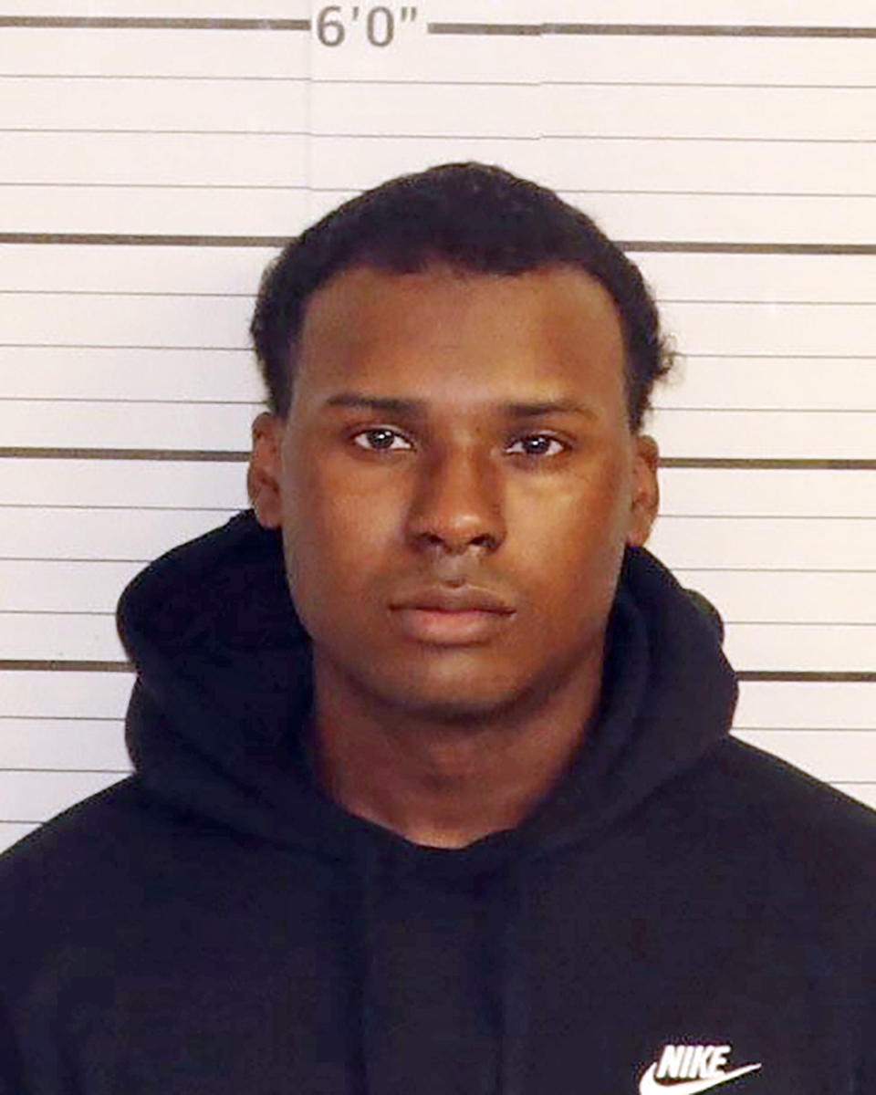 This Wednesday, Jan. 26, 2023, booking mug shot released by Shelby County Sheriff's Office shows former Memphis Police officer Justin Smith in Memphis, Tenn. Five fired Memphis police officers including Smith have been charged with second-degree murder and other crimes in the arrest and death of Tyre Nichols, a Black motorist who died three days after a confrontation with the officers during a traffic stop. Each is charged with second-degree murder, aggravated assault, aggravated kidnapping, official misconduct and official oppression. (Shelby County Sheriff's Office via AP)