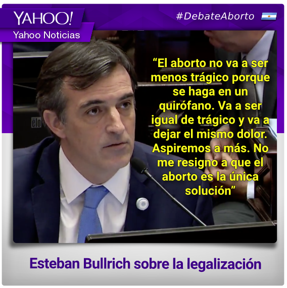 Algunas frases de los senadores durante el debate por el aborto.