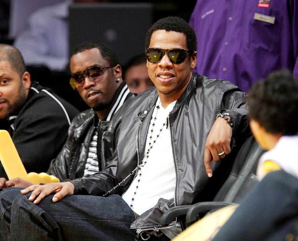 JayZ Diddy Lakers Game