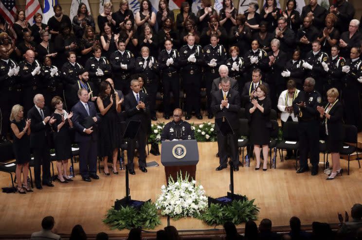 Memorial service for Dallas police officers