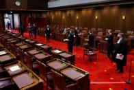 Pages and officials prepare for the Throne Speech in Ottawa