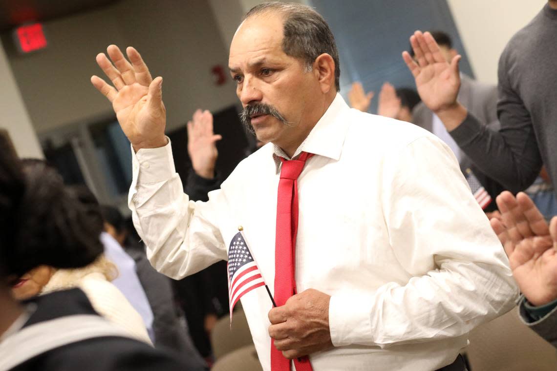 Gonzalo Barriga was one of the 40 individuals from 15 counties who were sworn in as U.S. citizens Wednesday (Dec. 20) afternoon at the U.S. Citizenship and Immigration Services Fresno field office.