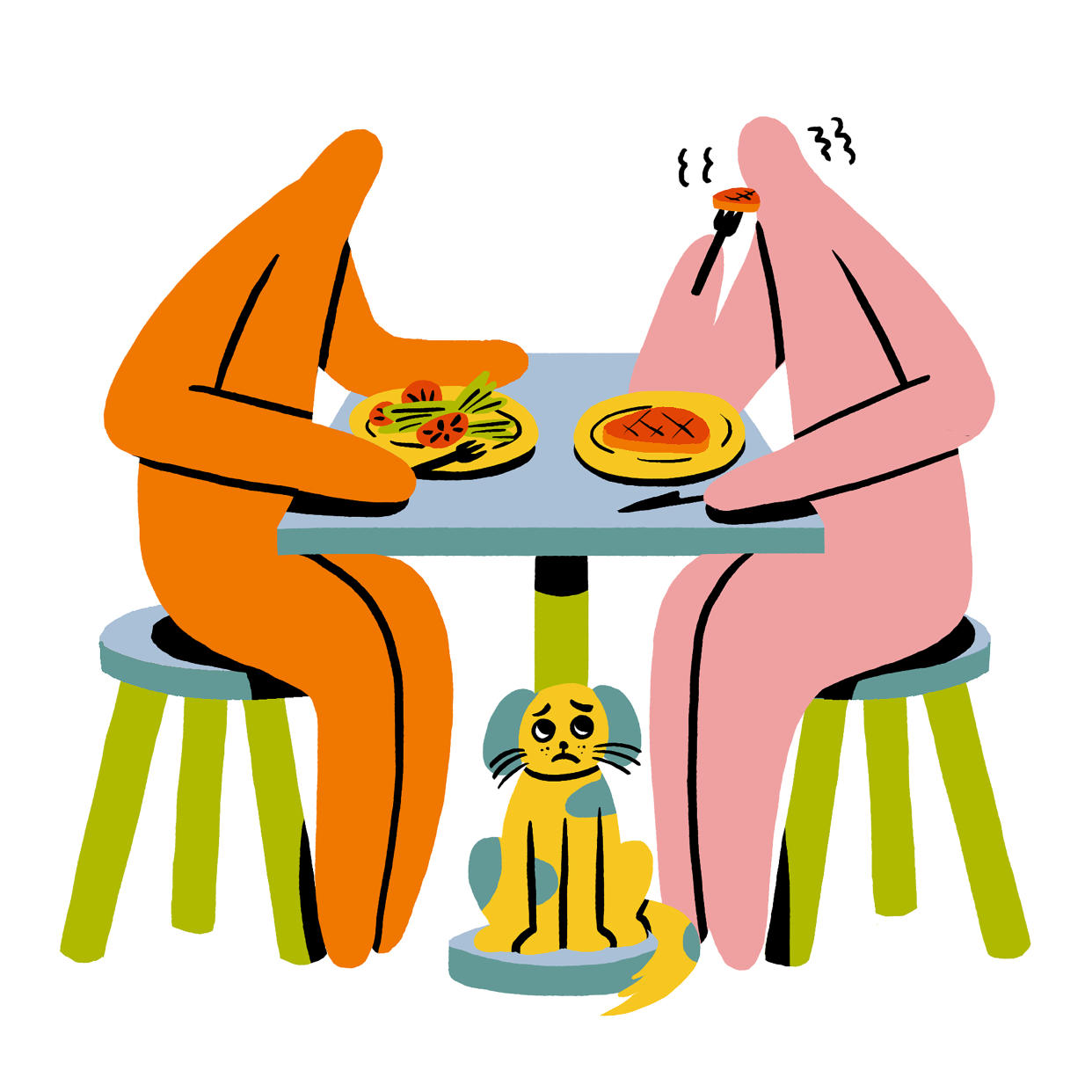 Desde lo que comen las parejas hasta la manera en que comen, estar juntos todo el tiempo solo exacerba los problemas en torno a la comida. (Jocelyn Tsaih/The New York Times)