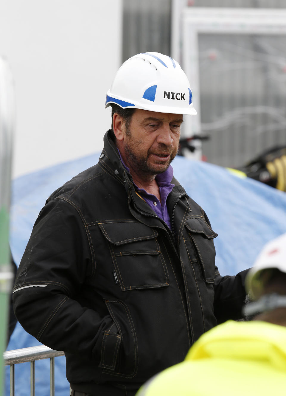 BBC presenter Nick Knowles during a DIY SOS visit to Manchester.