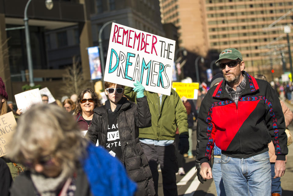 Activists hold Martin Luther King Day marches