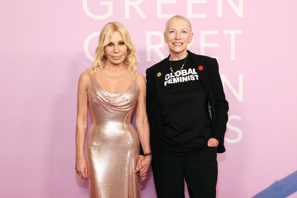 Donatella Versace and Annie Lennox