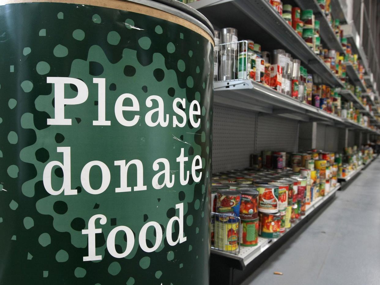   (The president's mandate to include letters from him in food boxes sent to millions has been described as 'egregious' by food bank leaders)