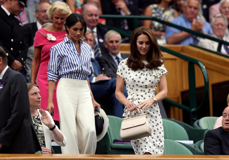 The Duchess of Cambridge and the Duchess of Sussex in the royal box (PA Wire/PA Images)