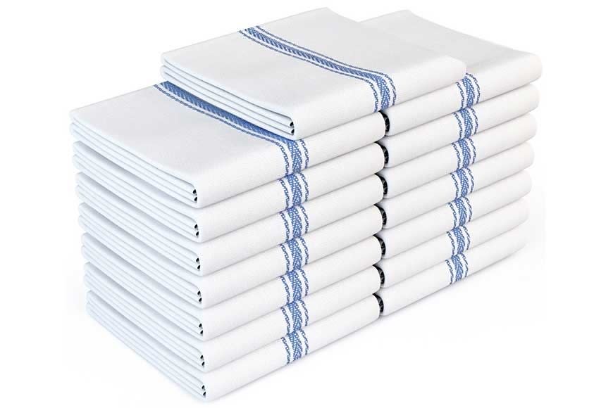 Zeppoli Classic White Kitchen Towels, 15-Pack, $13