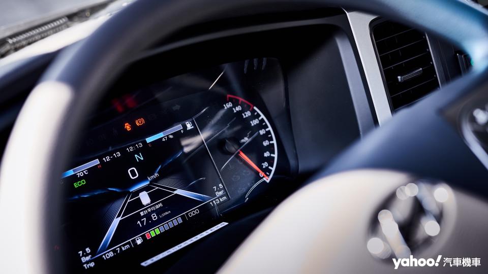 7吋全數位液晶儀表的搭載可以說是Hyundai QT500的一大亮點。