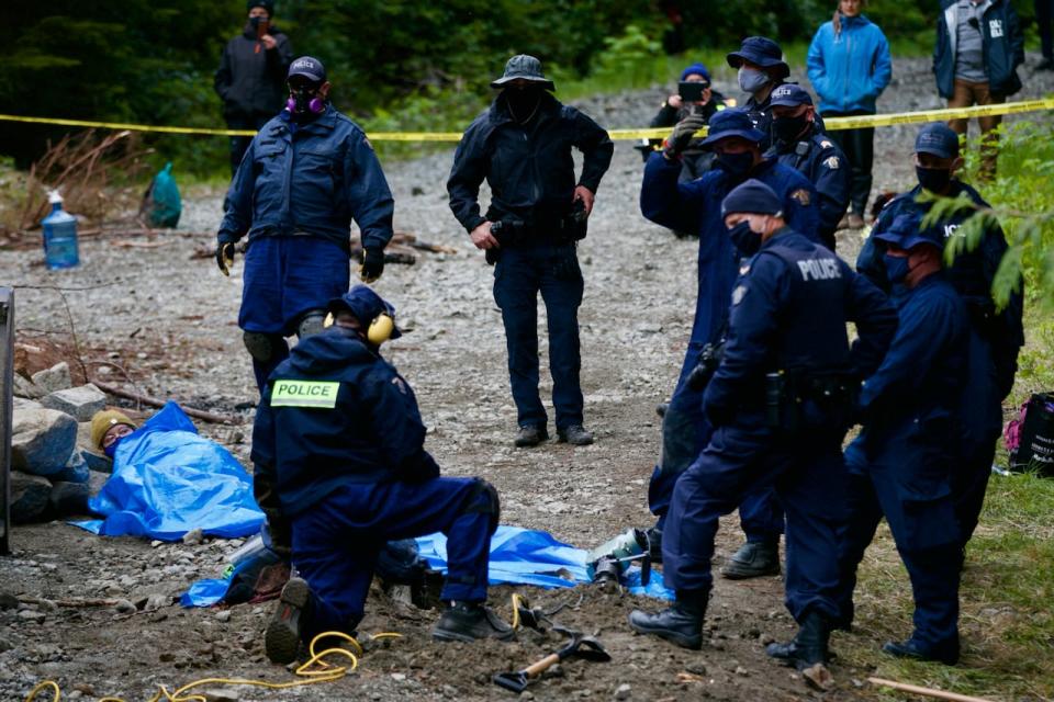 Former C-IRG commander John Brewer says his officers face difficult circumstances policing anti-logging protests like Fairy Creek because of sophisticated techniques like a sleeping dragon where protestes cement themselves into the ground.