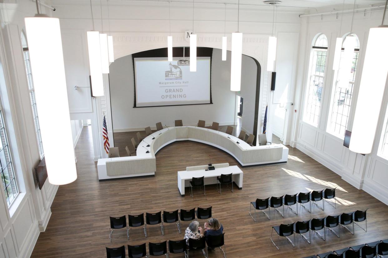 Inside Sonya L. Margerum City Hall, Friday, Aug. 13, 2021 in West Lafayette. Margerum, who died in 2019, served as West Lafayette's mayor for 24 years.