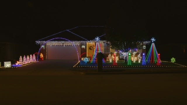 The Underwood Lights display is located at 349 S Mahn Ave. Underwood Lights operate 5:30-10 p.m. every night of the week through Dec. 26. This is homeowner Cole Underwood's 11th year hosting the display, which features 11,000 lights. The lighting display is synced to the radio station 94.1 and there are a total of five songs on loop for passerby to enjoy.