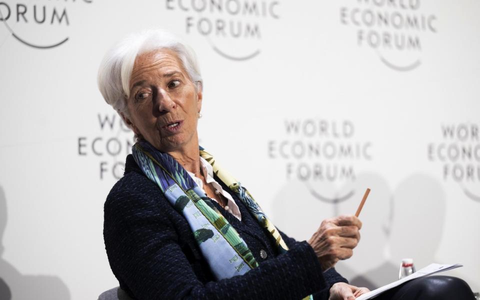 Christine Lagarde speaks at the World Economic Forum - LAURENT GILLIERON/EPA-EFE/Shutterstock