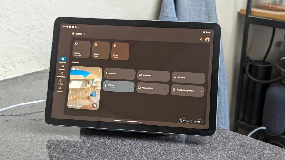 pixel tablet home dashboard