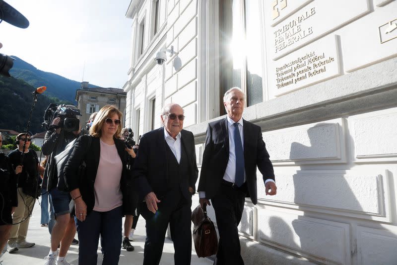 Former soccer officials Sepp Blatter and Michel Platini face corruption charges in Swiss trial