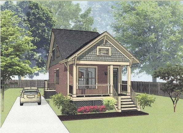 Rendering of Reginald Hodge's planned new home in the Hard Bargain neighborhood of Franklin.