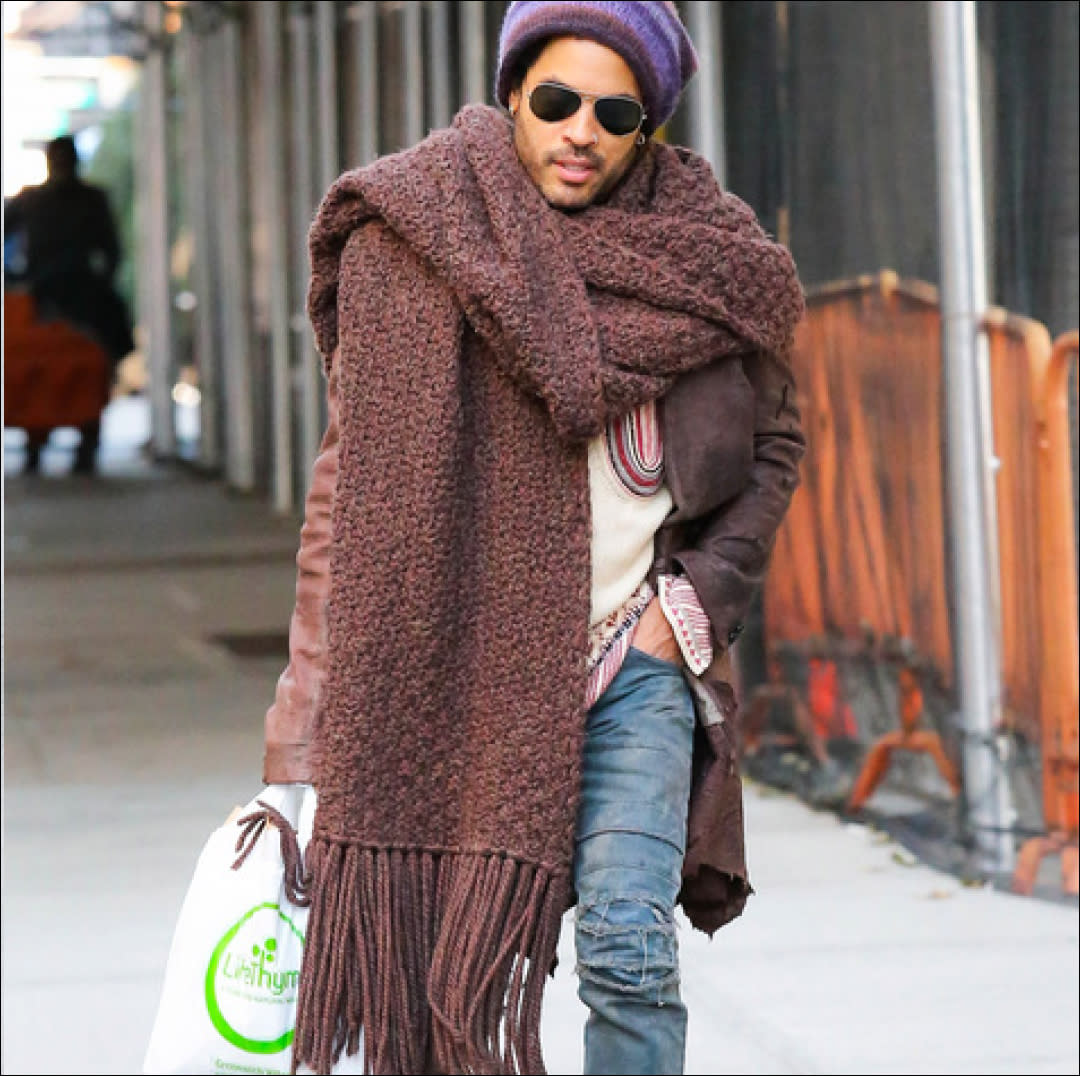  Lenny Kravitz scarf. 