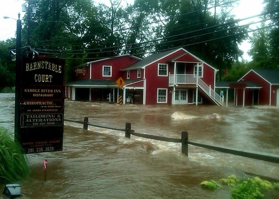 Saddle River hardware store on East Allendale Road flooded during one of many hurricanes and tropical storms.