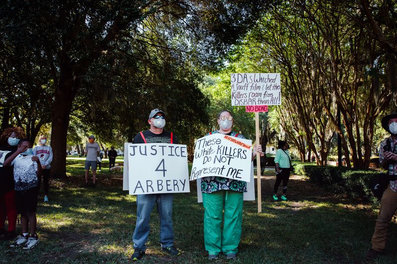 Supporters of the Georgia NAACP protest shooting death in Brunswick