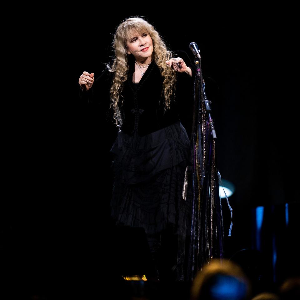 Stevie Nicks, seen here in Milwaukee on August 8, paid tribute to her lost friends Tom Petty and Christine McVie in a moving show at Austin's Moody Center on August 15.