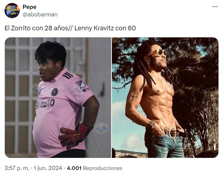 Los memes que provocó Lenny Kravitz con su presentación en la final de la Champions League (Foto: X)