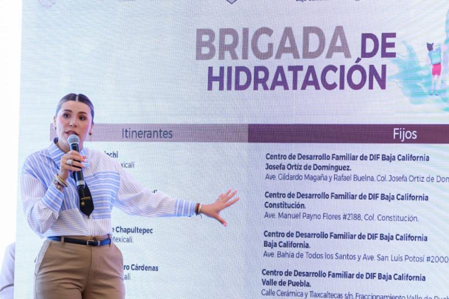 Gobernadora de Baja California Marina del Pilar invita a utilizar puntos de hidratación este verano