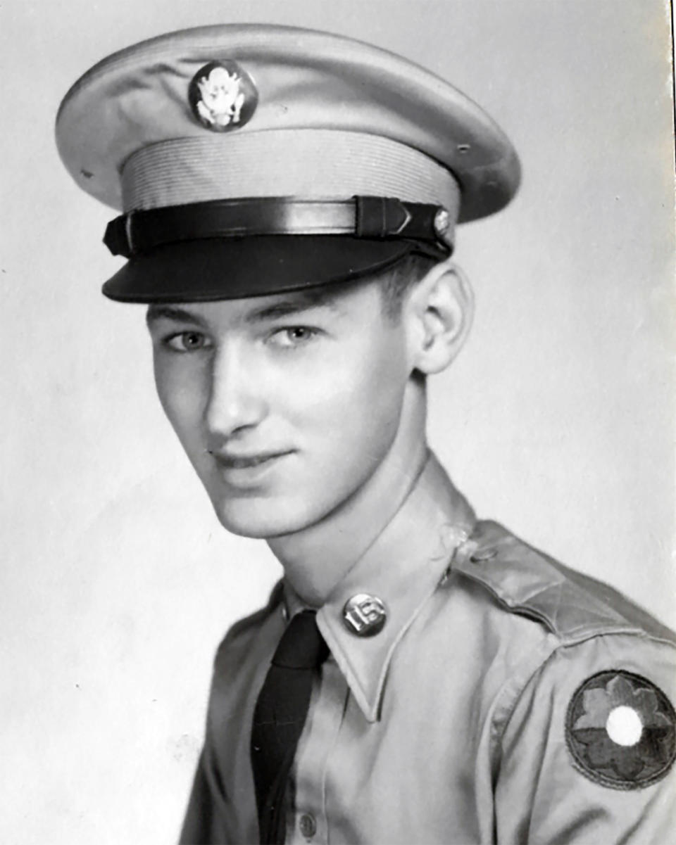 This undated photo, provided by the Defense POW/MIA Accounting Agency, Wednesday, Dec. 8, 2021, shows U.S. Army Cpl. Benjamin Bazzell, 18, of Seymour, Conn., killed during the Korean War, who has been identified. The remains of Bazzell and other soldiers were turned over by North Korea to the U.S. in 2018 following a meeting between then-President Donald Trump and Kim Jong Un. (Defense POW/MIA Accounting Agency via AP)