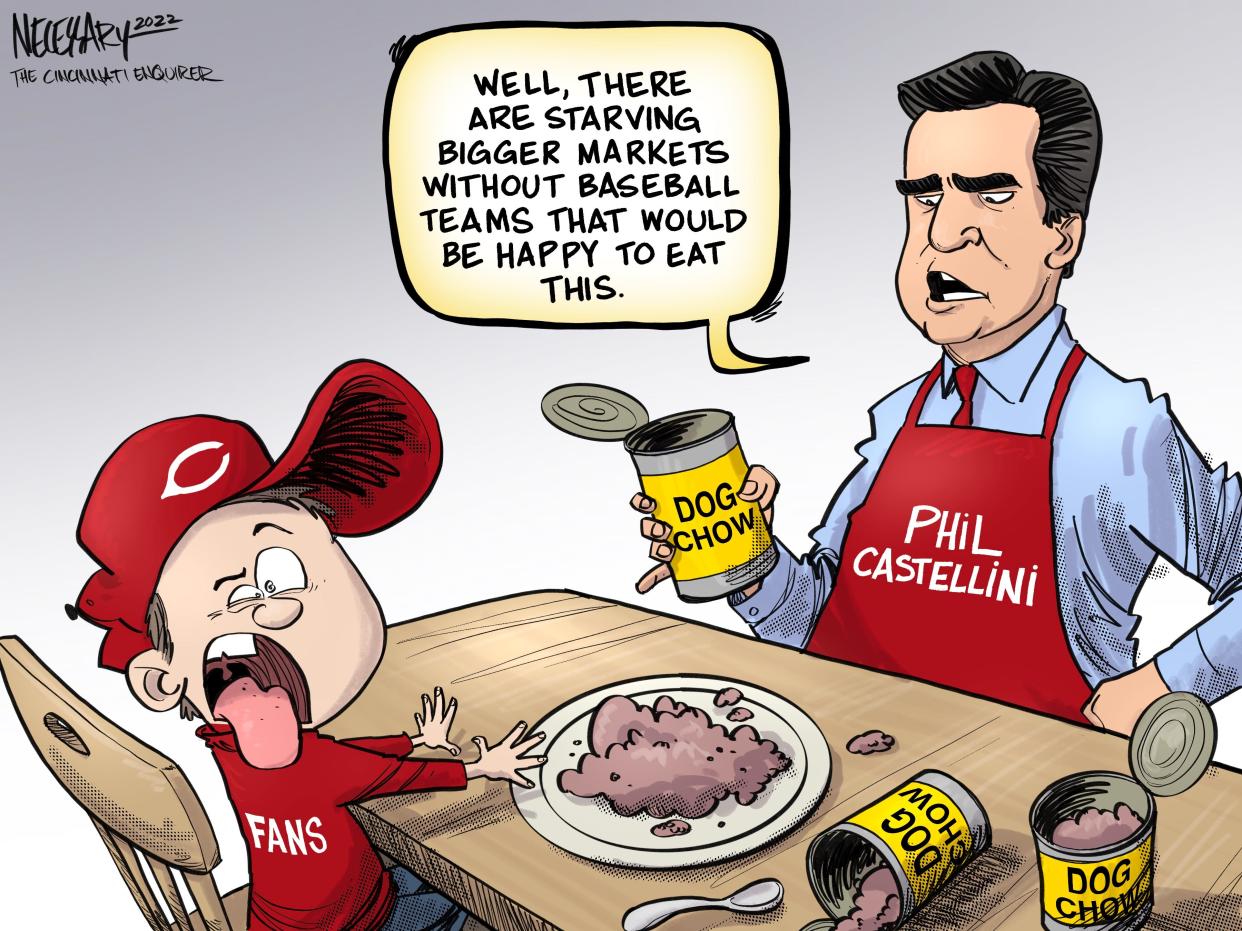 As Cincinnati celebrated the Redlegs' 2022 home opener, Reds president Phil Castellini rhetorically asked disgruntled fans, "Well, where are you going to go?" Basically, fans get whatever the team wants to serve them, or they get nothing.