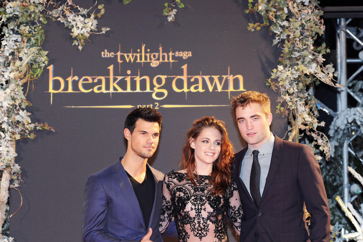 Twilight: Breaking Dawn Premiere Taylor Lautner; Kristen Stewart; Robert Pattinson Dave M. Benett/WireImage/Getty Images