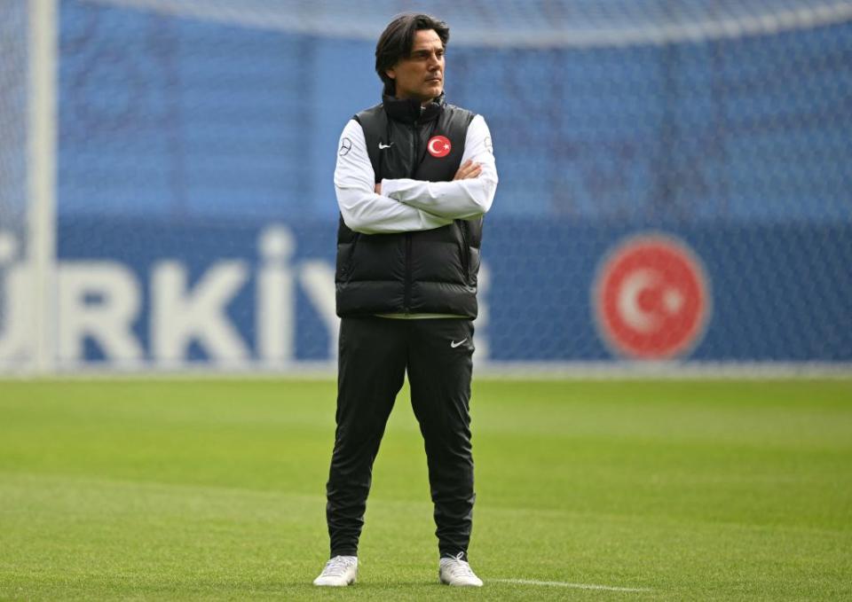 Turkey manager Vincenzo Montella. (Photo by OZAN KOSE/AFP via Getty Images)