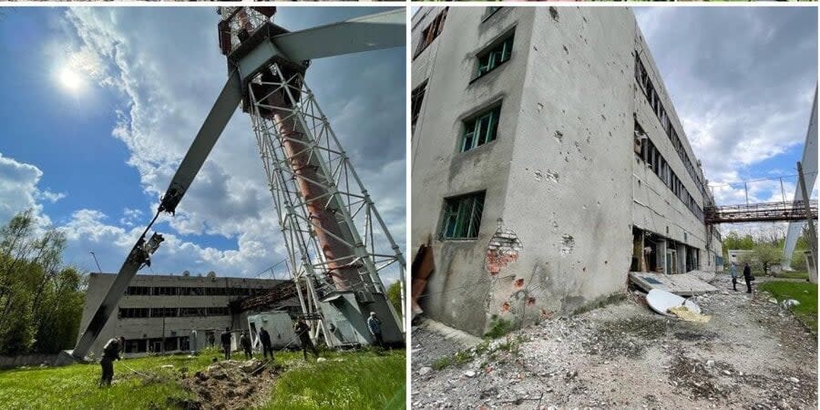 Consequences of the bombing of the TV tower in Kharkiv by russian pilot