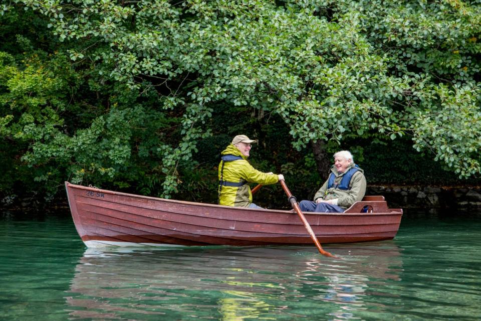 Gunton and Attenborough become competitive in a boat in Croatia (Provided)