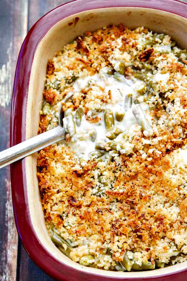 Green Bean Casserole with Blue Cheese