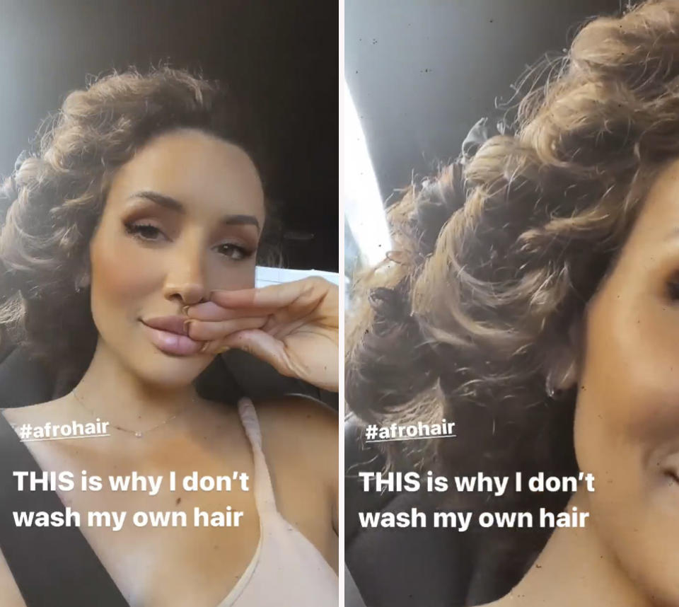 Vanessa Sierra has poked fun at her critics who slammed her for saying she doesn't normally wash her own hair. Photo: Instagram/Vanessa Sierra