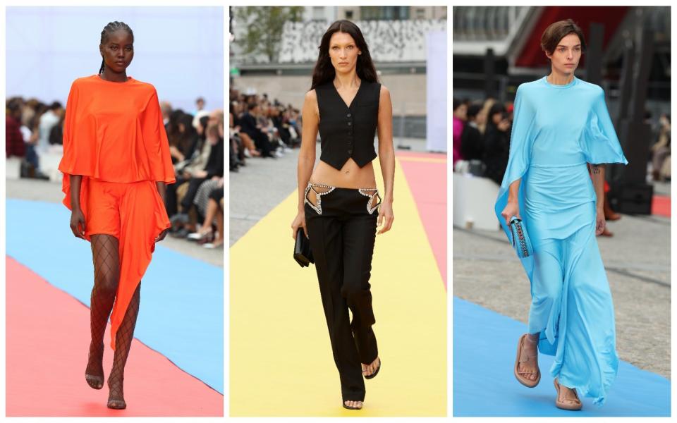 Models walk the runway at the Stella McCartney Womenswear Spring/Summer 2023 show in Paris