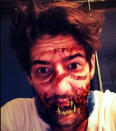 Alexandre Pato também caprichou na maquiagem assustadora para comemorar o Halloween. (Reprodução/ Instagram)