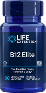 Life Extension's B12 Elite supports overall brain health at the cellular level and delivers two absorbable forms of vitamin B12. This formula is especially good news for vegans since this vitamin primarily comes from animal sources in your diet. Age-related vitamin B12 deficiencies can affect cognitive and overall health.