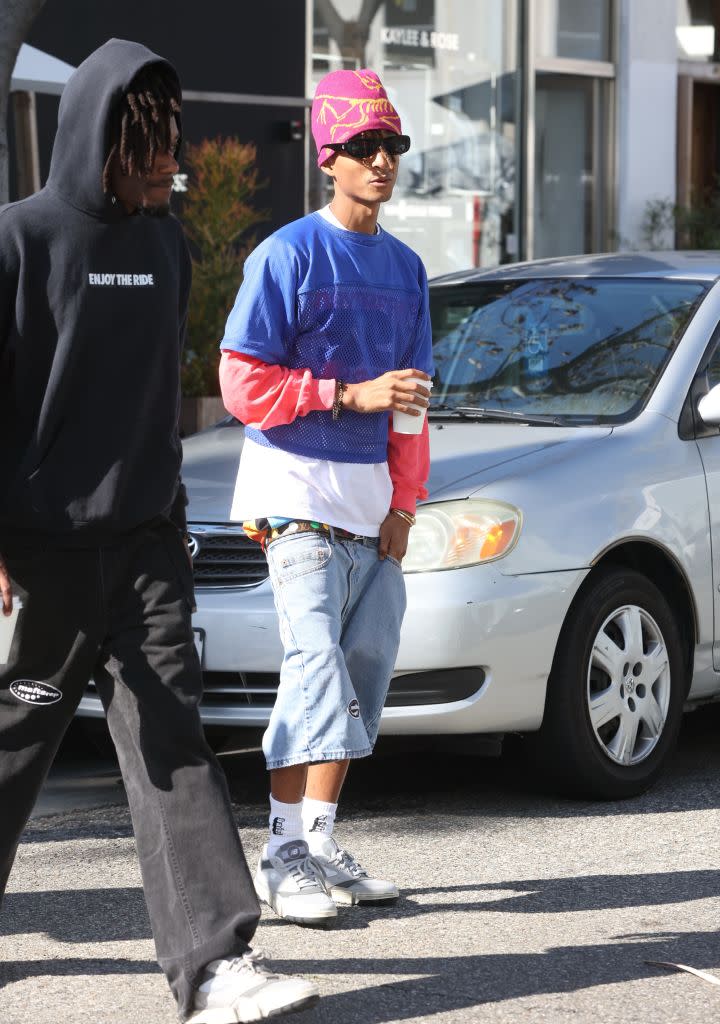 BEVERLY HILLS, CA - APRIL 18: Jaden Smith is seen out and about on April 18, 2024 in Beverly Hills, California. (Photo by MEGA/GC Images)