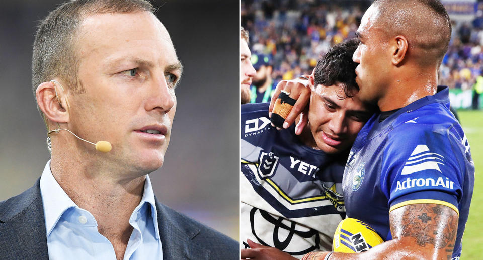 NRL legend Darren Lockyer has fired back at criticism around Jason Taumalolo and the post-match scenes involving Eels rivals after North Queensland's loss. Pic: Getty